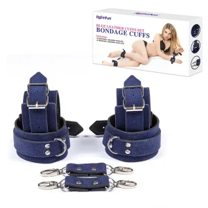 Bondage Cuffs，Bondage Handcuffs，BDSM Cuffs，ZW-012 Blue handcuffs anklecuffs (1)