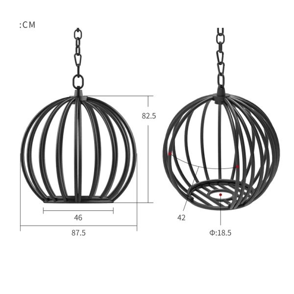 Sex Appartments - Roomfun pumpkin cage hanging cage(ZW-042) - Image 7